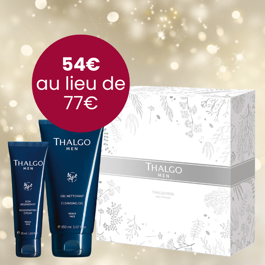 Coffret Thalgo Only For Men - ThalgoMen - Soin Régénérant Homme 50ml et Gel Nettoyant Visage 150ml