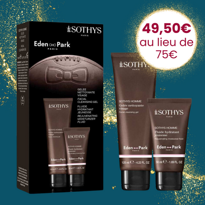 Coffret Eden Park Homme Sothys - Duo visage de Gelée nettoyante et Fluide hydratant